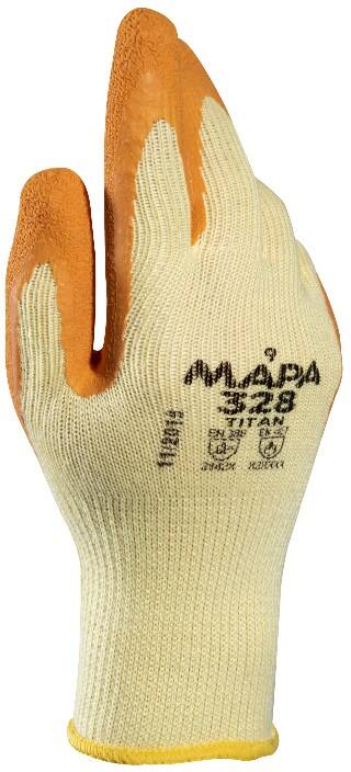 Mapa Professional Titan 328 Arbeitshandschuhe Latex Ungepudert Extra Extra Large (XXL) Gelb 2 Handschuhe 