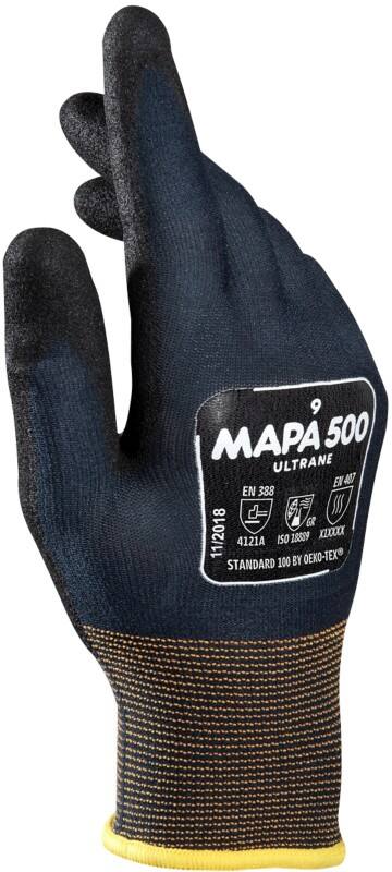 Mapa Professional Ultrane 500 Nicht Einweg Arbeitshandschuhe Nitril Ungepudert Extra Extra Large (XXL) Schwarz 2 Handschuhe