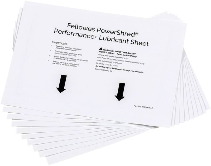 Fellowes Powershred Ölpapier für Cross-Cut-, Mini-Cut- und Micro-Cut-Aktenvernichter 10 Stück