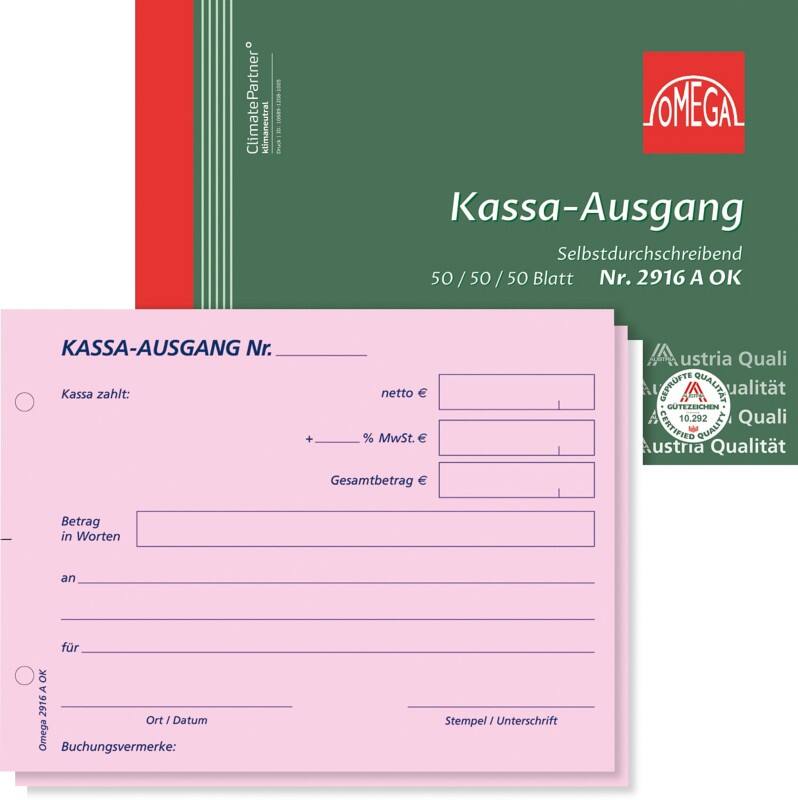 OMEGA Kassenbuch DIN A6 Perforiert 10 Stück à 3x50 Blatt