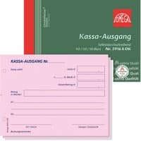 OMEGA Kassenausgangsbuch DIN A6 Perforiert 10 Stück à 3x50 Blatt