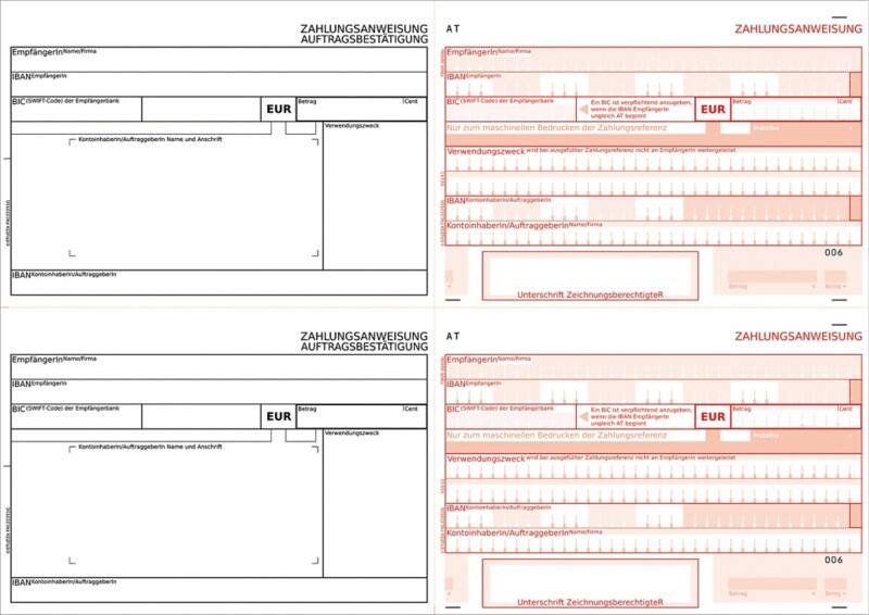 OMEGA SEPA-Zahlunganweisung DIN A4 Perforiert 1 Stück à 1000 Blatt