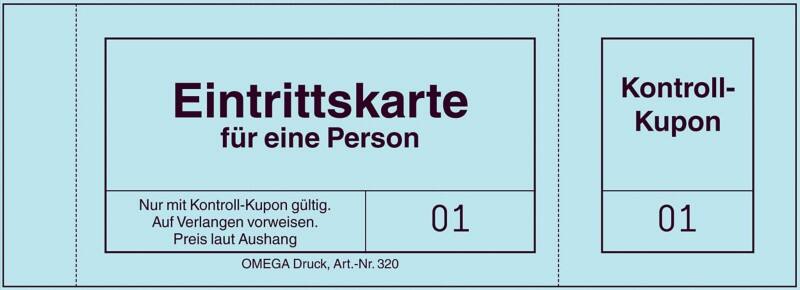 OMEGA Eintrittskarten Spezial Perforiert 10 Stück à 100 Blatt