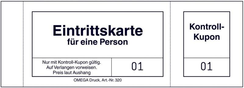 OMEGA Eintrittskarten Spezial Perforiert 10 Stück à 100 Blatt