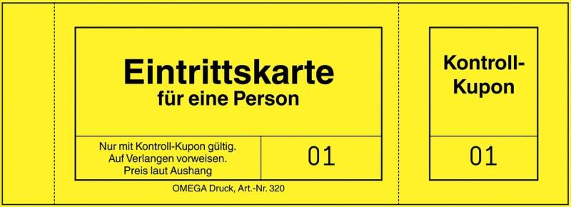 OMEGA Eintrittskarten Spezial Perforiert 10 Stück à 100 Blatt