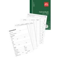 OMEGA Fahrtenbuch DIN A5 Liniert 14,8 x 0,5 x 21 cm Weiß 5 Stück à 50 Blatt
