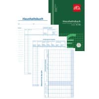 OMEGA Haushaltsbuch Weiß Liniert Perforiert DIN A5 14,8 x 0,5 x 21,4 cm 10 Stück à 40 Blatt