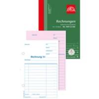 OMEGA Rechnungsbuch Weiß Liniert Perforiert DIN A6 10,5 x 0,9 x 14,8 cm 10 Stück à 2x50 Blatt