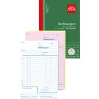 OMEGA Rechnungsbuch Weiß Liniert Perforiert DIN A5 14,8 x 1,2 x 21 cm 5 Stück à 3x50 Blatt