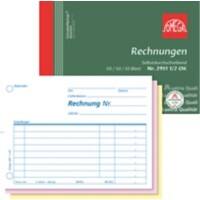 OMEGA Rechnungsbuch Weiß Liniert Perforiert DIN A6 14,8 x 1,2 x 10,5 cm 10 Stück à 3x50 Blatt