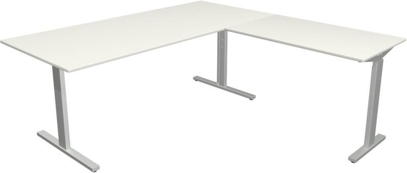 Kerkmann Form 2 Eckschreibtisch Weiß T-Fuß 1.800 (B) x 1.800 (T) x 820 (H) mm