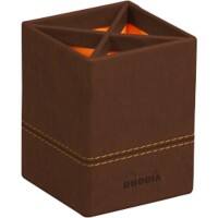 Rhodia Stifthalter 194524C Kunstleder Bronze 8 (B) x 8 (T) x 11 (H) cm