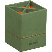 Rhodia Stifthalter 194530C Kunstleder Salbei 8 (B) x 8 (T) x 11 (H) cm