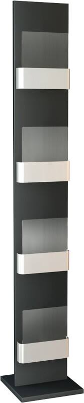 Kerkmann First Prospektständer Anthrazit 41659614 300 (B) x 300 (T) x 1.750 (H) mm