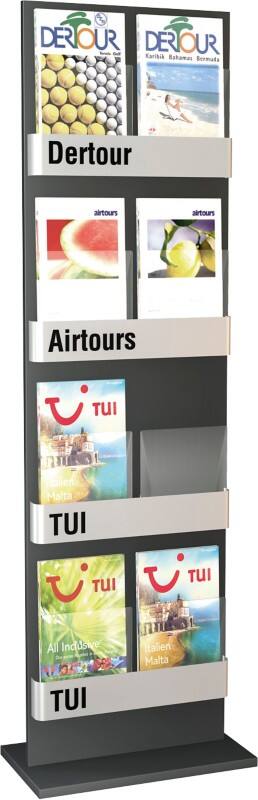 Kerkmann First Prospektständer Anthrazit 41659714 540 (B) x 300 (T) x 1.750 (H) mm