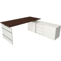 Kerkmann Schreibtisch Form 4 L-Förmig Weiß 1950 x 1770 x 740 mm