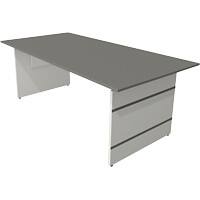 Kerkmann Sitz-Stehschreibtisch Form 4 Rechteckig Höhenverstellbar Weiß 2000 x 1000 x 760 mm