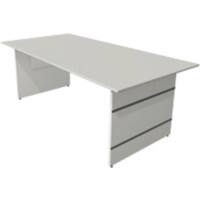 Kerkmann Sitz-Stehschreibtisch Form 4 Rechteckig Höhenverstellbar Weiß 2000 x 1000 x 760 mm