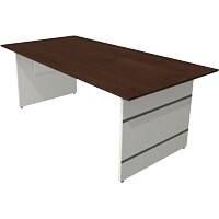 Kerkmann Sitz-Stehschreibtisch Form 4 Rechteckig Höhenverstellbar Weiß 2000 x 1000 x 760 mm