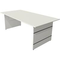 Kerkmann Sitz-Stehschreibtisch Form 4 Rechteckig Höhenverstellbar Weiß 2000 x 1000 x 760 mm