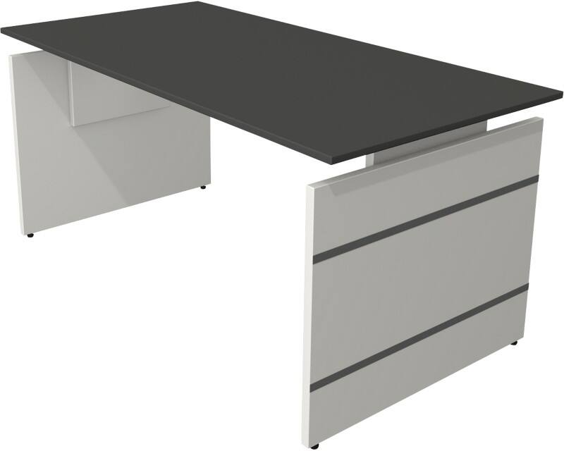 Kerkmann Form 4 Schreibtisch Rechteckig Anthrazit Wange 1.600 (B) x 800 (T) x 760 (H) mm