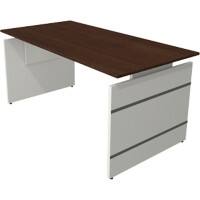 Kerkmann Sitz-Stehschreibtisch Form 4 Rechteckig Höhenverstellbar Weiß 1600 x 800 x 760 mm