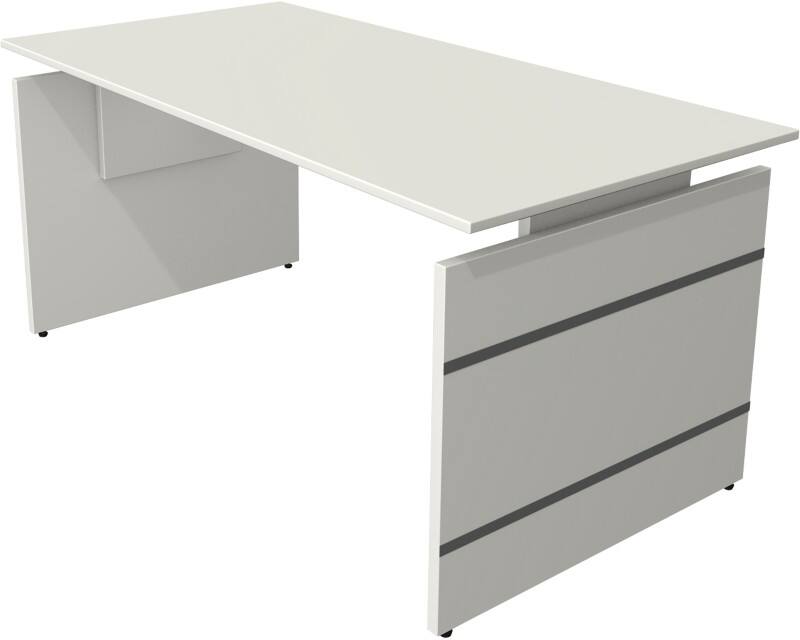 Kerkmann Form 4 Schreibtisch Rechteckig Weiß Wange 1.600 (B) x 800 (T) x 760 (H) mm