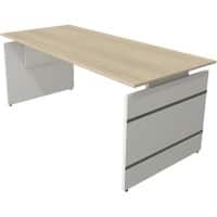 Kerkmann Sitz-Stehschreibtisch Form 4 Rechteckig Höhenverstellbar Weiß 1800 x 800 x 760 mm