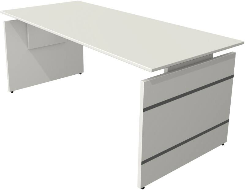 Kerkmann Form 4 Schreibtisch Rechteckig Weiß Wange 1.800 (B) x 800 (T) x 760 (H) mm