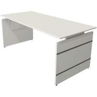 Kerkmann Sitz-Stehschreibtisch Form 4 Rechteckig Höhenverstellbar Weiß 1800 x 800 x 760 mm