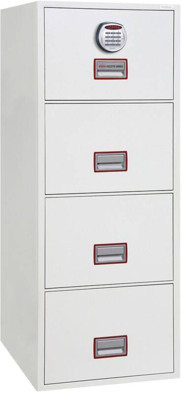 Phoenix World Class Vertical Fire File Aktenschrank FS2274E Elektronisch Weiß 570 x 700 x 1450 mm