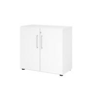 Hammerbacher Schrank Spanplatte 1 Fachboden abschließbar 800 x 420 x 746 mm Weiß