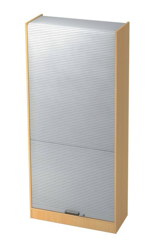 Hammerbacher Rollladenschrank Braun, Silber 900 x 400 x 2.004 mm