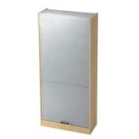Hammerbacher Rollladenschrank Braun, Silber 900 x 400 x 2.004 mm