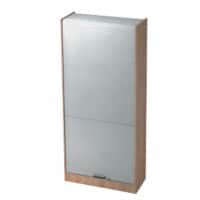 Hammerbacher Rollladenschrank Braun, Silber 900 x 400 x 2.004 mm