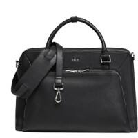 SOCHA Laptoptasche 15,6" Leder Schwarz 43 x 13 x 31,5 cm