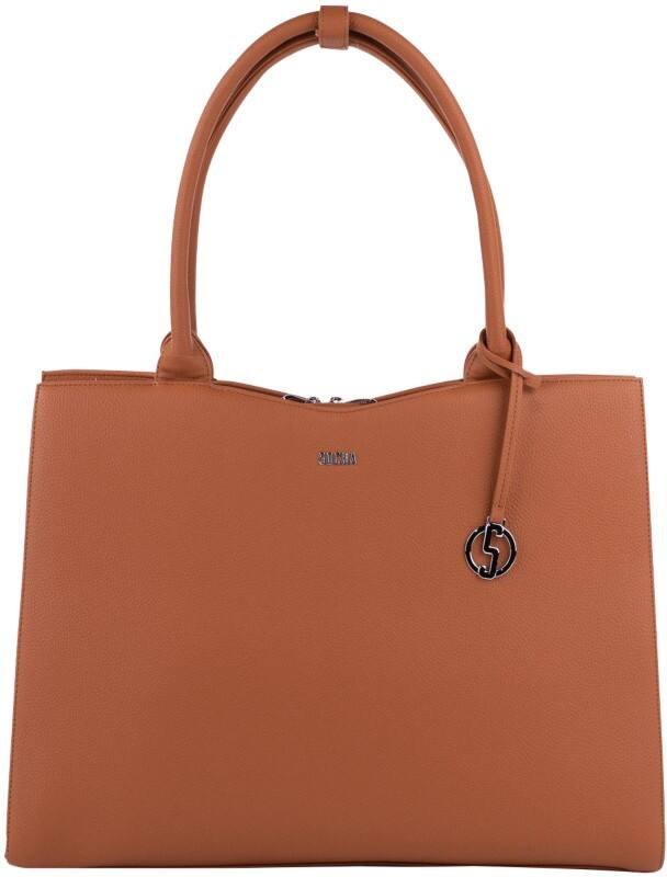SOCHA Laptoptasche 14" Kunstleder Cognac 39 x 12 x 29 cm