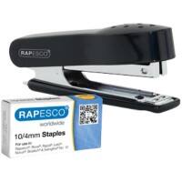 Rapesco Mini Heftgerät 10 Halbstreifen 12 Blatt Schwarz 10/4 ABS (Acrylnitril-Butadien-Styrol), Metall