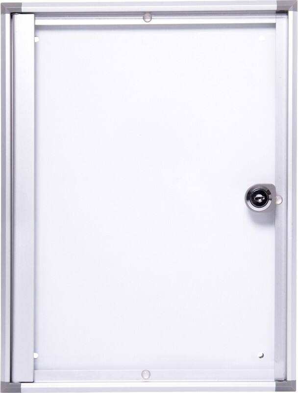 Maul MAULextraslim Abschließbarer Schaukasten Magnetisch 1 x A4 Zum Hängen Abschließbar Innen 27 (B) x 35,1 (H) cm Silber