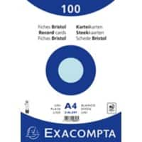 Exacompta Karteikarten A4 Himmelblau 21 x 29,7 x 2,3 cm 10 Stück