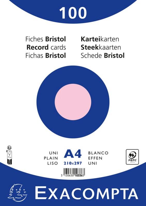 Exacompta Karteikarten 10336E A4 Rosa 21 x 29,7 x 2,3 cm 10 Stück