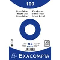 Exacompta Karteikarten 10508E A5 Weiß 15 x 21,2 x 2,5 cm 10 Stück