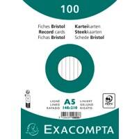 Exacompta Karteikarten 10808SE A5 Weiß 15 x 21,2 x 2,5 cm 10 Stück