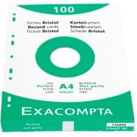 Exacompta Karteikarten 13666E A4 Weiß 21,3 x 30 x 2,5 cm 10 Stück