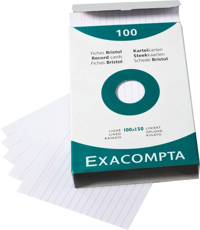 Exacompta Karteikarten 13802X A6 Weiß 10,2 x 15,3 x 2,5 cm 10 Stück