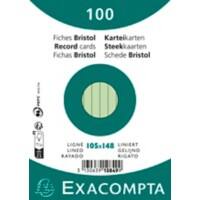 Exacompta Karteikarten 10849SE A6 Grün 10,7 x 15 x 2,5 cm 20 Stück