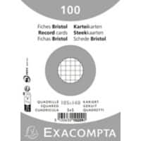 Exacompta Karteikarten 10209E A6 Weiß 10,7 x 15 x 2,5 cm 20 Stück