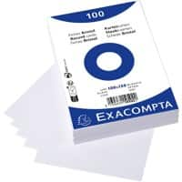 Exacompta Karteikarten 10502E 100 x 150 mm Weiß 10,2 x 15,3 x 2,5 cm 20 Stück