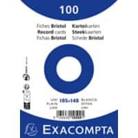 Exacompta Karteikarten 10509E A6 Weiß 10,7 x 15 x 2,5 cm 20 Stück