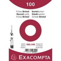 Exacompta Karteikarten 10709E A6 Weiß 10,7 x 15 x 2,5 cm 20 Stück